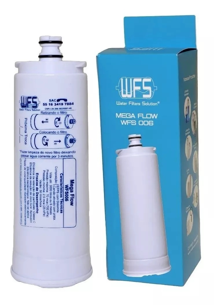 REFIL FILTRO - MEGA FLOW - WFS 006  - Compatível: Com o refil IBBL BDF 300 e PFN 200