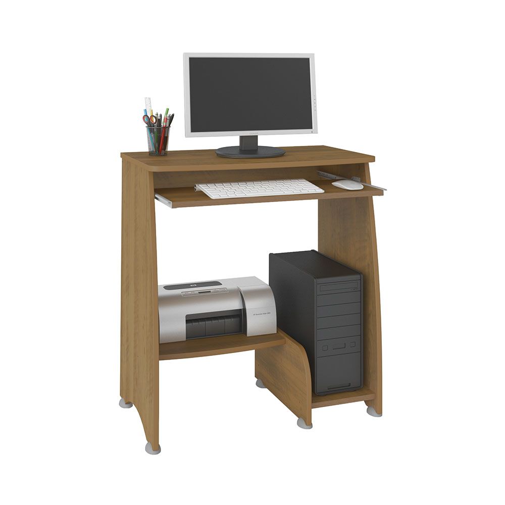 Escrivaninha/Mesa para Computador Pixel Pinho com 03 Prateleiras - Artely