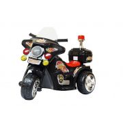 Mini Moto Eletrica Infantil Preta com Som e Luz 6v