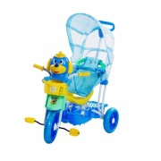 Triciclo Infantil Cachorro com Capota Luzes e Musica Azul - Belfix
