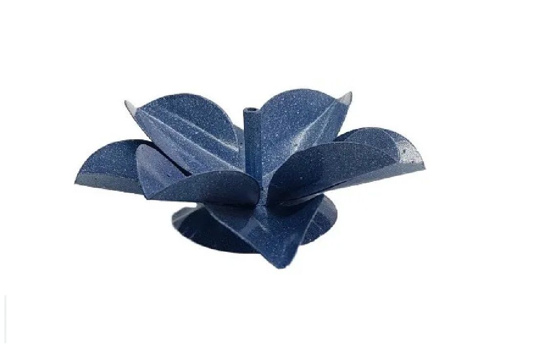 Kit 3 Porta Incenso Incensário Metal Flor De Lotus Azul