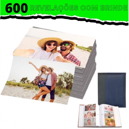 PACOTE REVELAÇÃO 600 FOTOS 10X15 + LINDO ALBUM 600 DE BRINDE