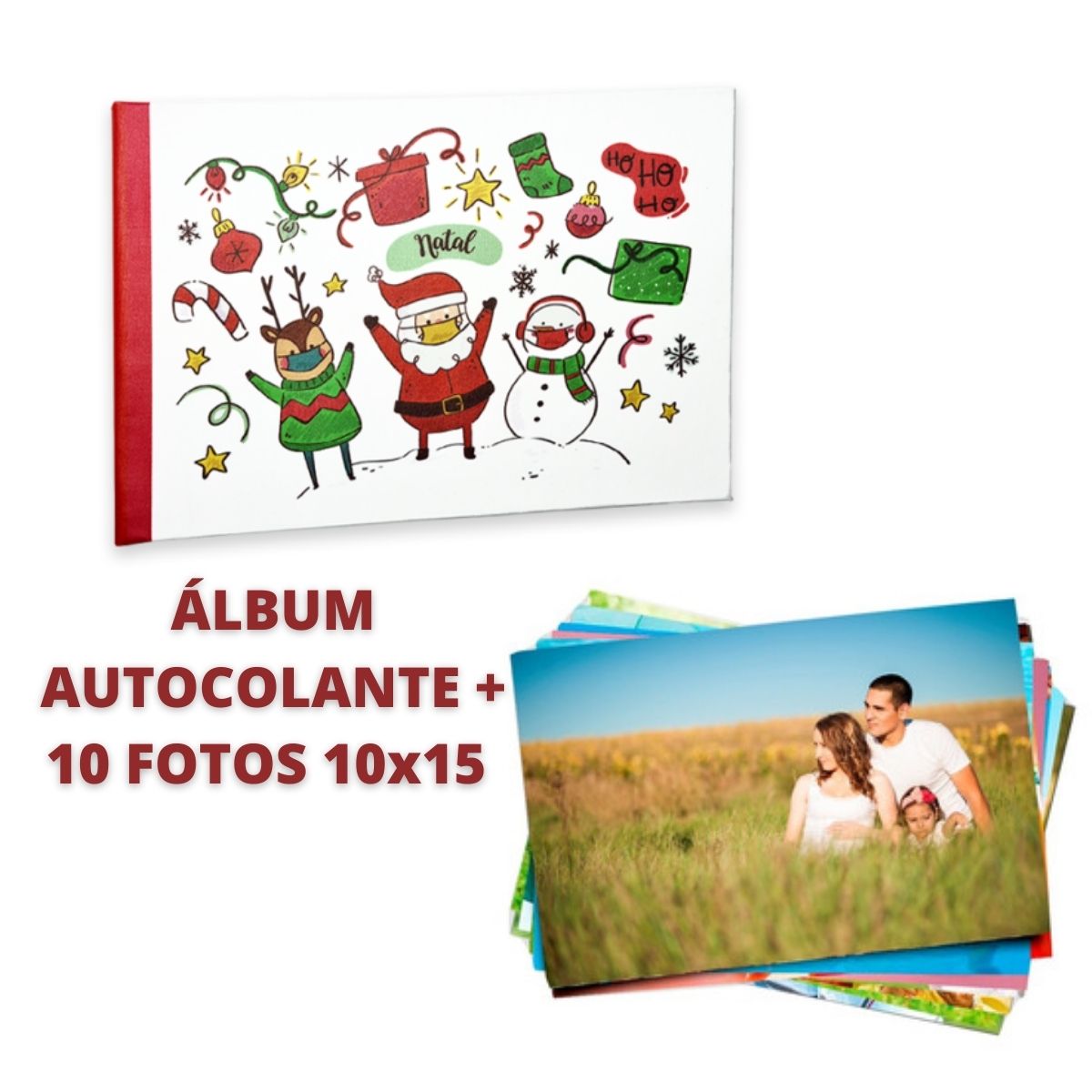 ALBUM 10 FOTOS 10X15 AUTOCOLANTE NATAL+ 10 FOTOS 10X15 -731