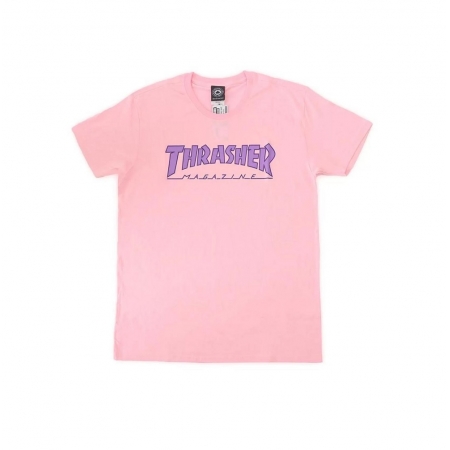 Camiseta Thrasher Outlined Rosa