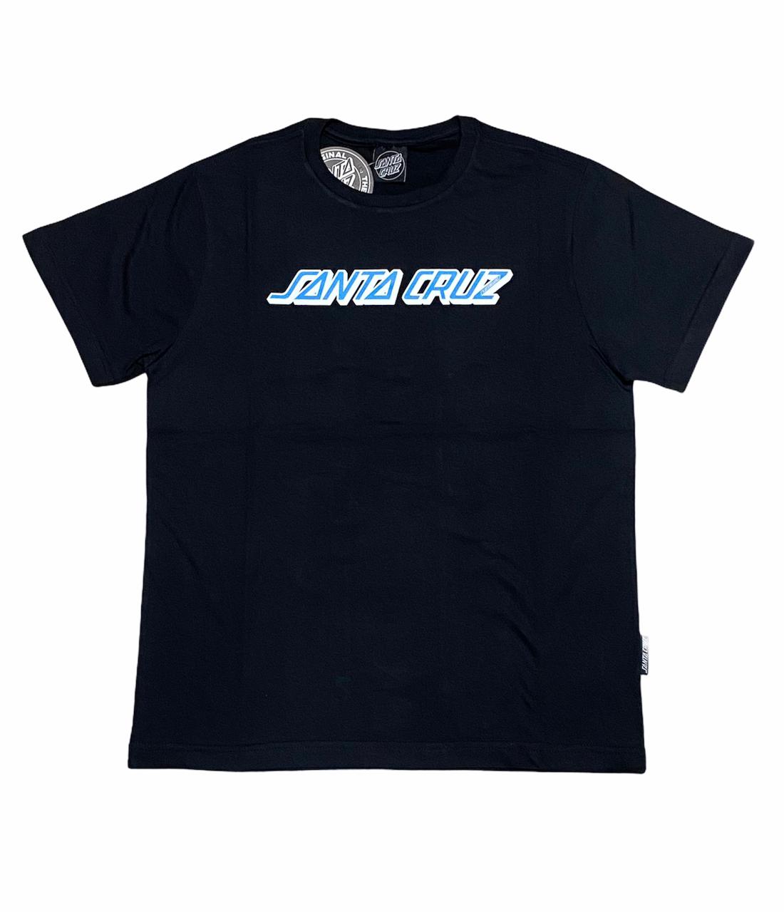 Camiseta Santa Cruz Juvenil Classic Strip Preto