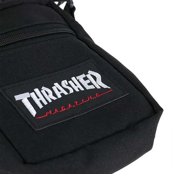 Shoulder Bag Thrasher Patch Logo Preta