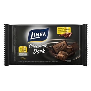 Chocolate Dark Zero Açucar Linea Sucralose 250g  - Diabetes On - Vendido e Entregue por Diabetic Center