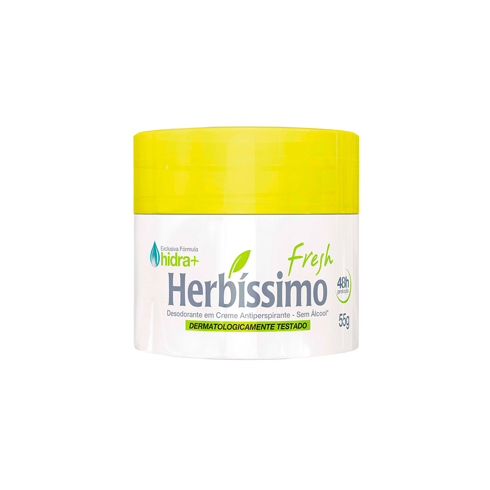 Creme Desodorante Antitranspirante Fresh 55g Herbíssimo