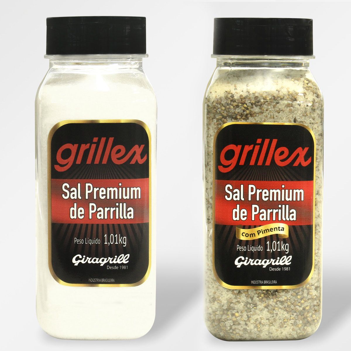 Sal Premium de Parrilla + Sal Premium de Parrila com Pimenta