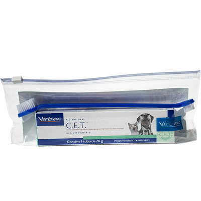 Kit C.E.T. Higiene Oral Pasta Escova + Necessaire Virbac