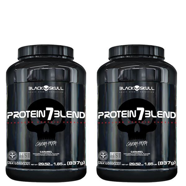 2x Protein 7 Blend 837g - Black Skull