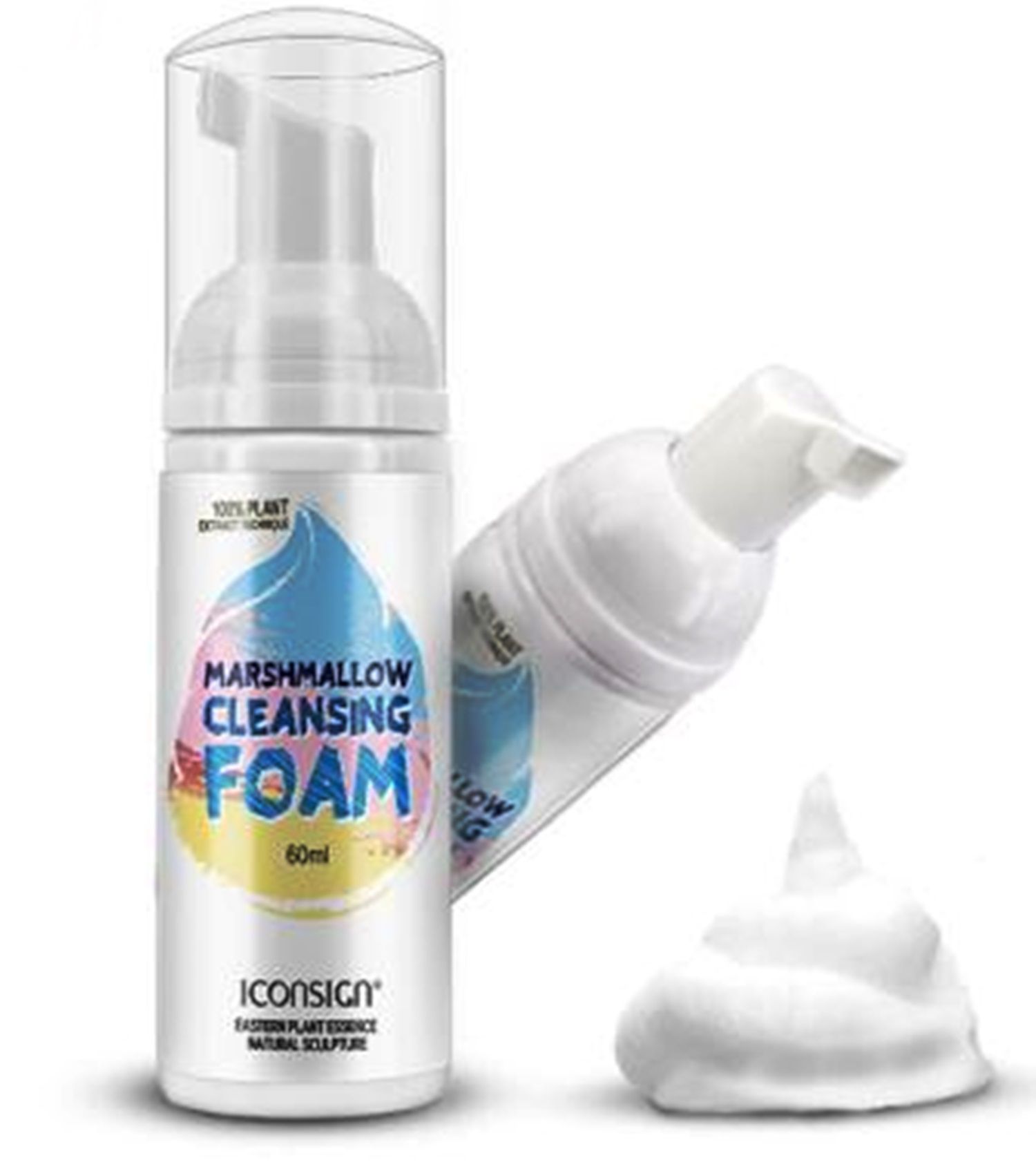 Frasco Pump Espumador Higienizador Marshmallow Para Cílios Maquiagem 60ml