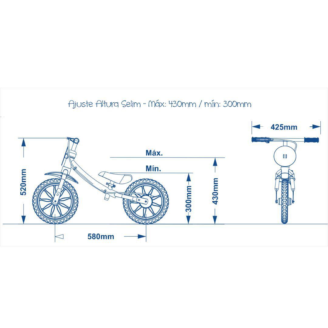 Bicicleta para equilibrio infantil meninas balance bike feminina 02 sem pedal - rosa - NATHOR