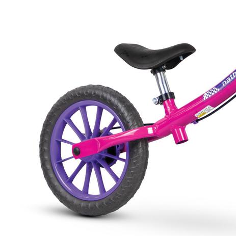 Bicicleta para equilibrio infantil meninas balance bike feminina 02 sem pedal - rosa - NATHOR