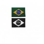 Bandeira do Brasil Emborrachada com Velcro para Fardamento emborrachado
