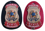 Distintivo Polícia Civil DELEGADO Brasão Nacional *Original*