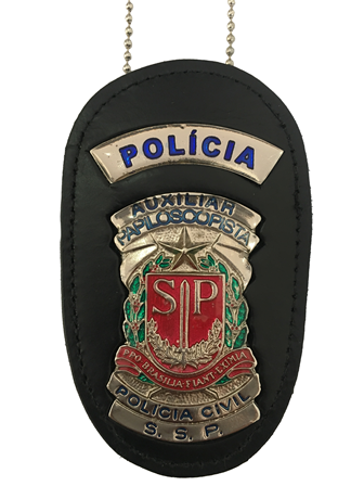 Distintivo Auxiliar Papiloscopista Polícia Civil SP - PCESP