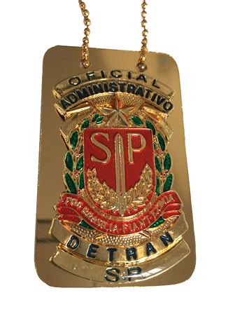 Distintivo Oficial Administrativo Detran SP - DETRAN/SP - SOUPOLICIA.COM