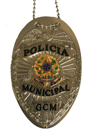 Distintivo Policia Municipal - GCM - Brasão Nacional