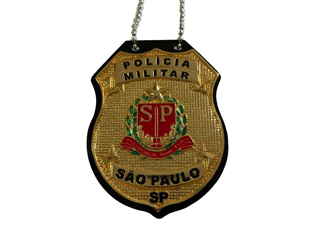 POLÍCIA MILITAR DO ESTADO DE SÃO PAULO PMSP - BRASÃO DOURADO NOVO - PMESP