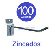 Kit 100 Ganchos Zincado de 05 a 30cm Para Painel Canaletados