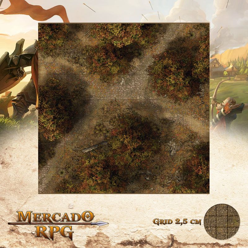 Floresta do Outono C 50x50 - RPG Battle Grid D&D