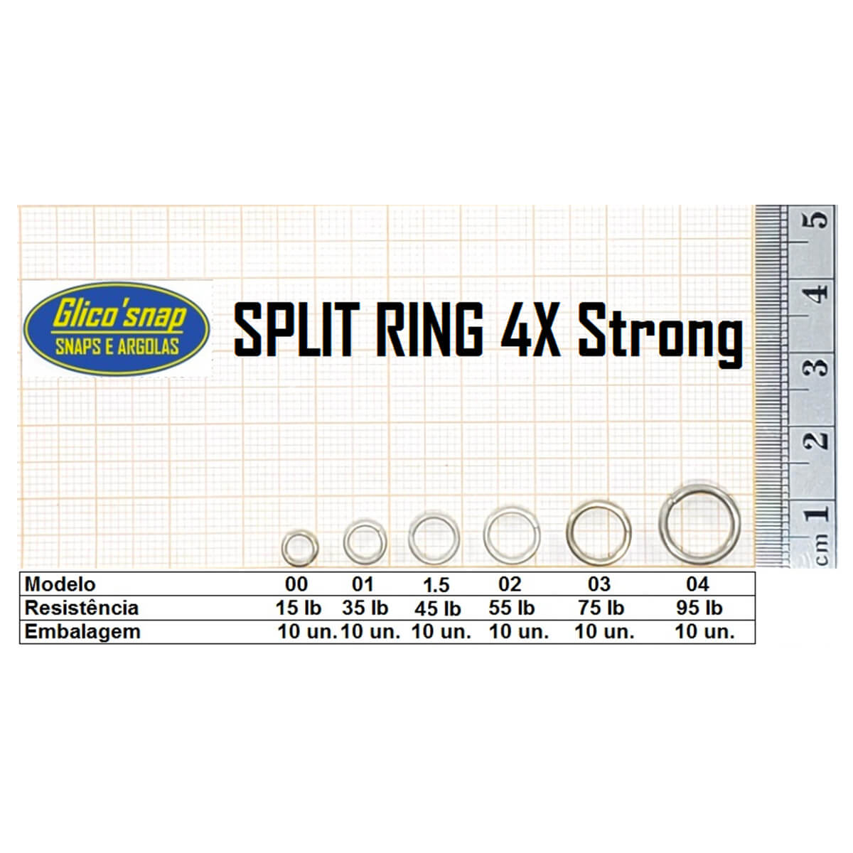 ARGOLA GLICO SPLIT RING 4X STRONG