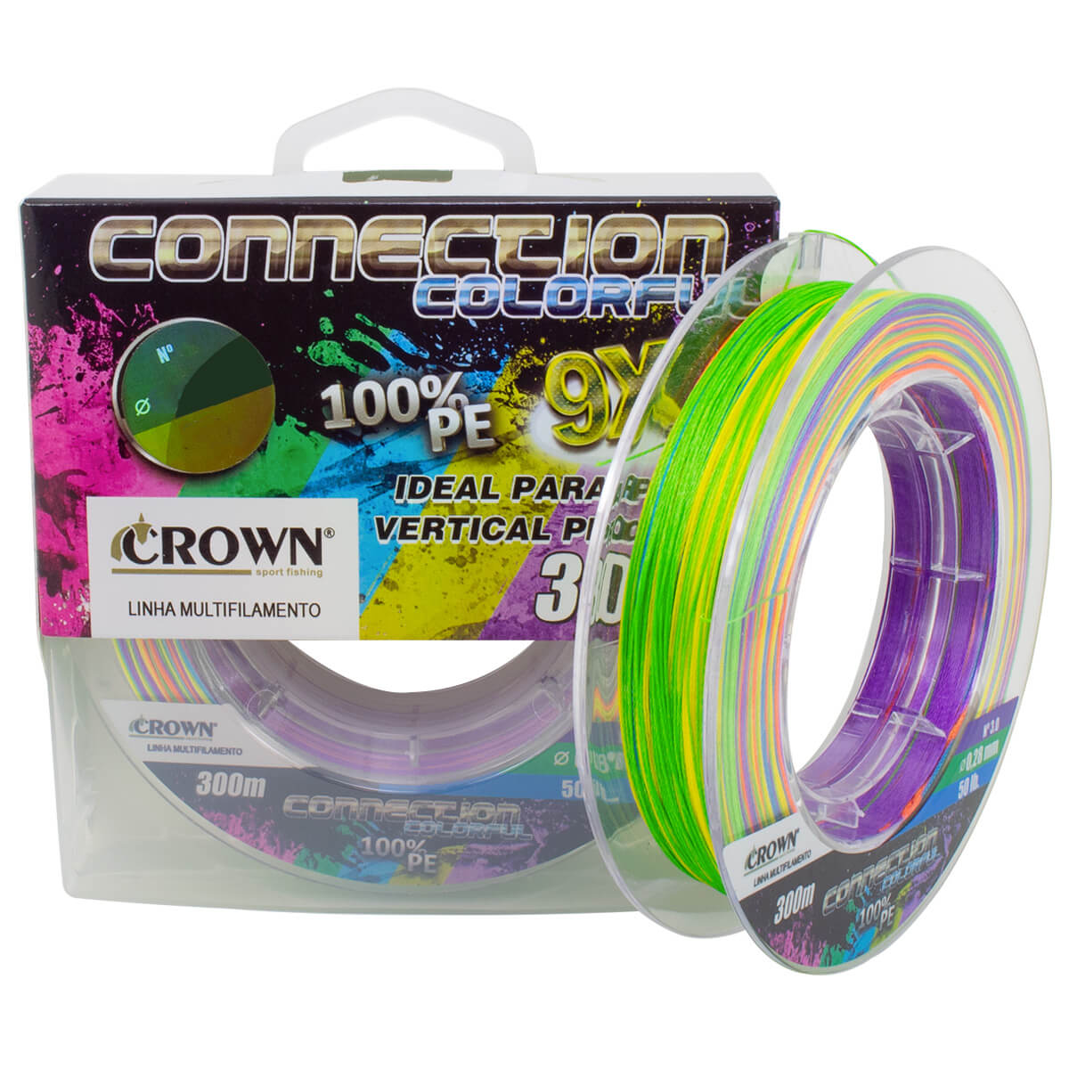 LINHA MULTIFILAMENTO CROWN CONNECTION COLORFUL 9X - 300M