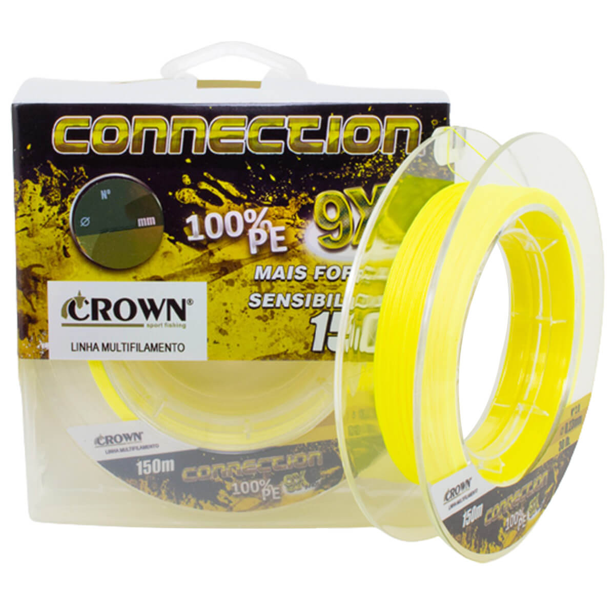LINHA MULTIFILAMENTO CROWN CONNECTION YELLOW 9X - 150M