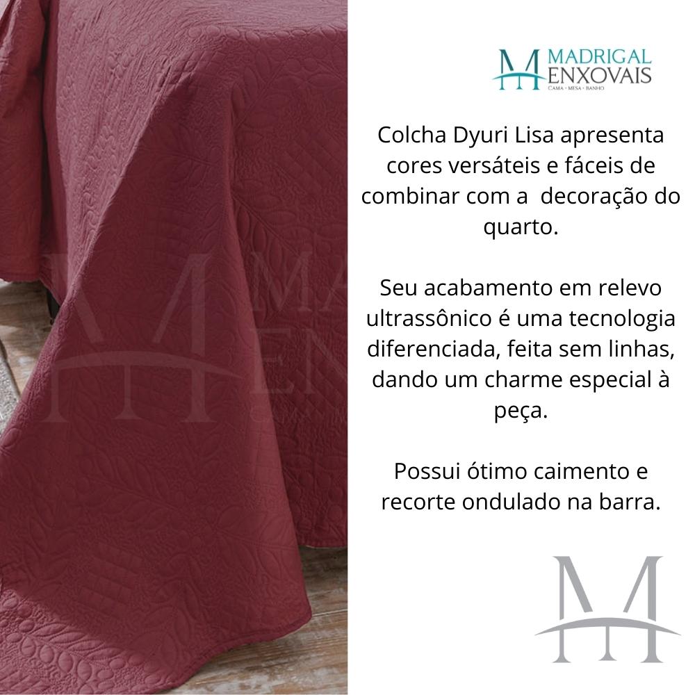 Colcha Casal Jolitex Dyuri Ultrasonic 03 Peças Lisa Vinho