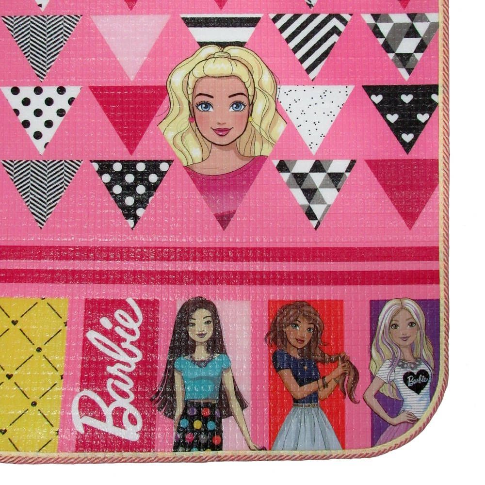 Tapete Infantil Recreio Jolitex Dupla Face 1,20x1,80m Barbie