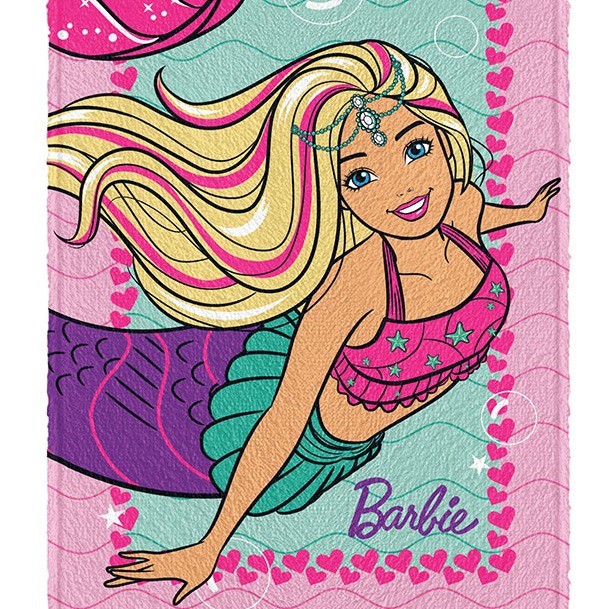 Toalha De Banho Infantil Barbie R. Mágicos Felpuda Lepper #1