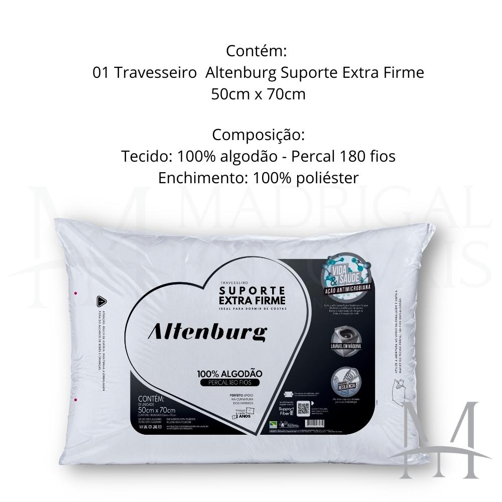 Travesseiro Altenburg Suporte Extra Firme 0,50x0,70m 180 Fios
