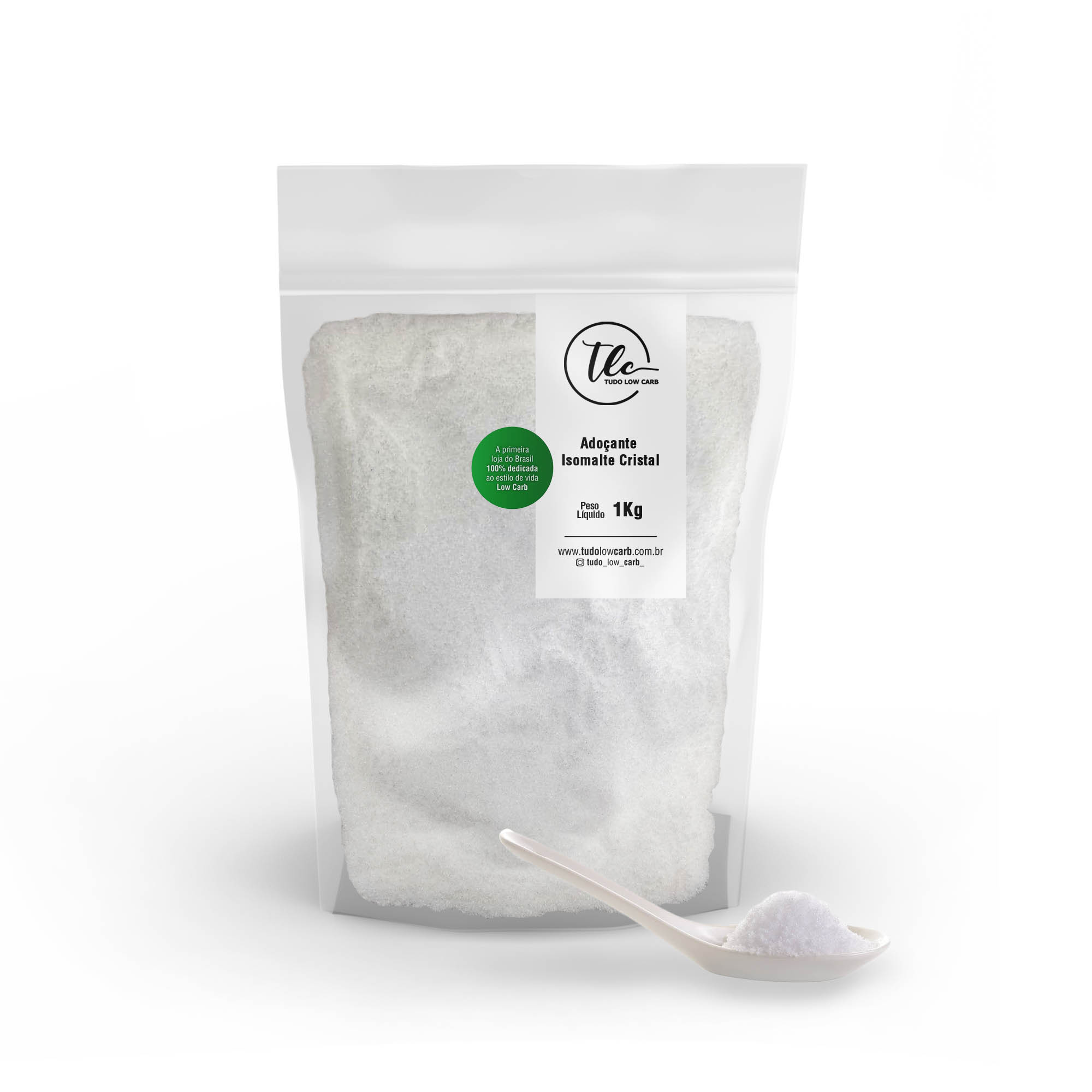Adoçante Isomalte Cristal 1 kg - TLC Tudo Low Carb