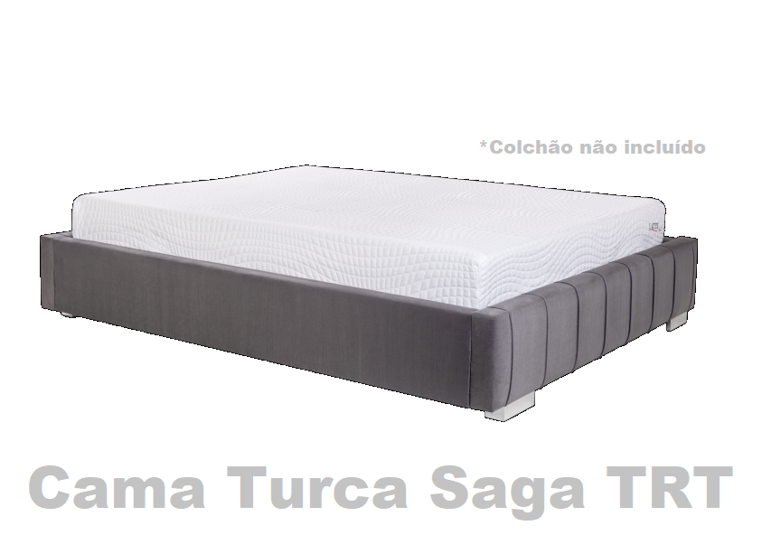 Cama Turca Saga TRT com Pés Metalizados