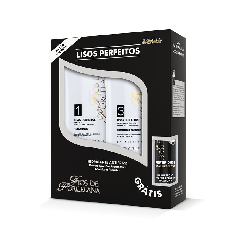 Kit Triskle Lisos Perfeitos Home Care Shampoo e Condicionador 500ml