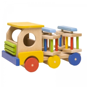 Caminhão Gira Gira Caminhãozinho Colorido Brinquedo Lúdico Pedagógico Montessori - TM