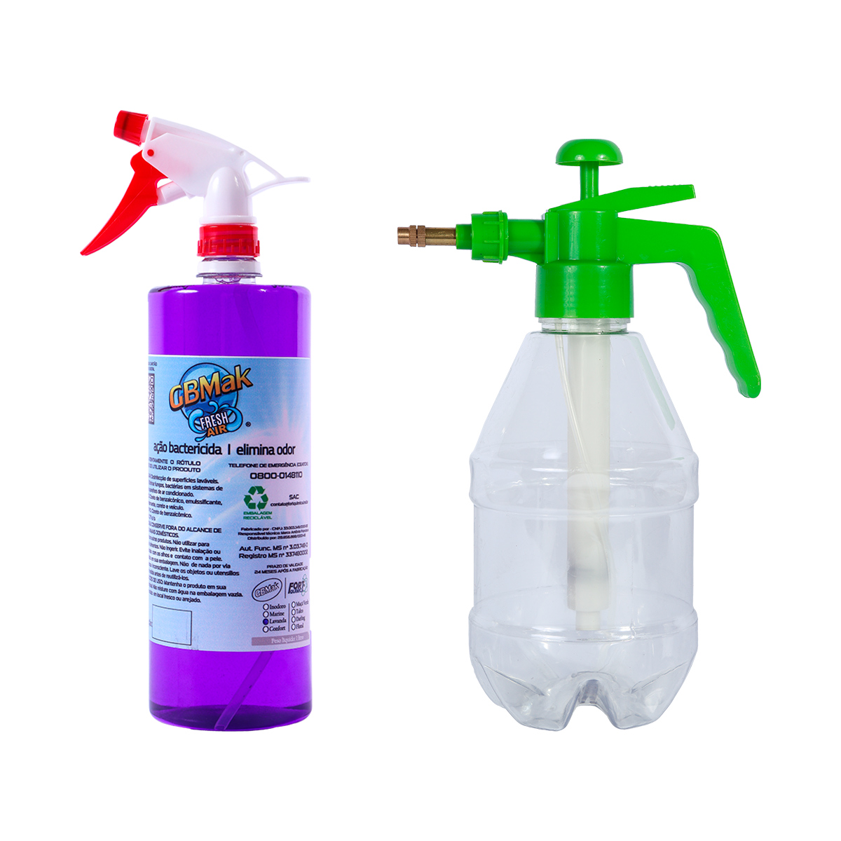 Kit De Limpeza 1 Pulverizador 1,5 Litros + 1 Bactericida 1 Litros