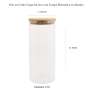 Pote de Vidro 450 ml com Tampa de Bambu Hermético Porta Condimentos