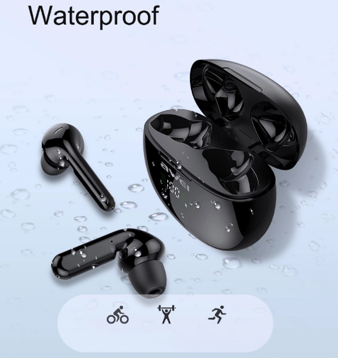 Fone De Ouvido Awei T15 Tws Bluetooth 5.0 Sweatproof
