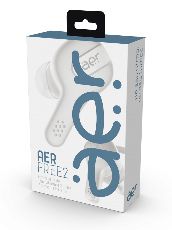 Fone de Ouvido Bluetooth Geonav Aer Free 2 - com Microfone Branco