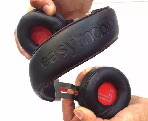 Freedom 2 - Fone de Ouvido Bluetooth On Ear - Easy Mobile - Preto-Vermelho