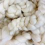 Lã Corriedale Branca para Tricô Gigante - 1Kg
