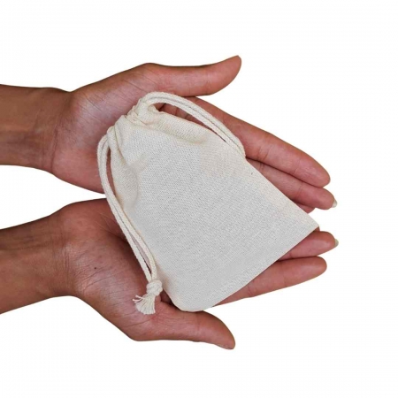 120 Un. embalagem saquinho de algodão cru lisa 8x10cm para presente e utilidades