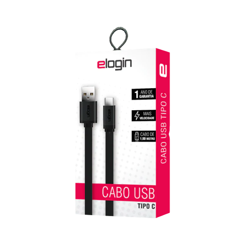 CABO USB TIPO C ELOGIN BRANCO 1,8M