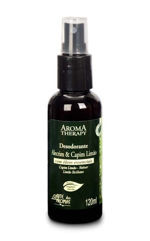 Desodorante Natural Vegano em Spray Alecrim e Capim Limão Arte dos Aromas - 120ml