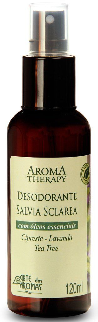  Desodorante Natural Vegano em Spray Sálvia Arte dos Aromas - 120ml