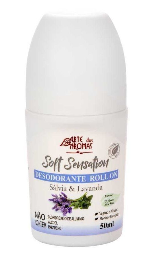 Desodorante Roll-on Soft Sensation Sálvia e Lavanda Arte dos Aromas - 50ml