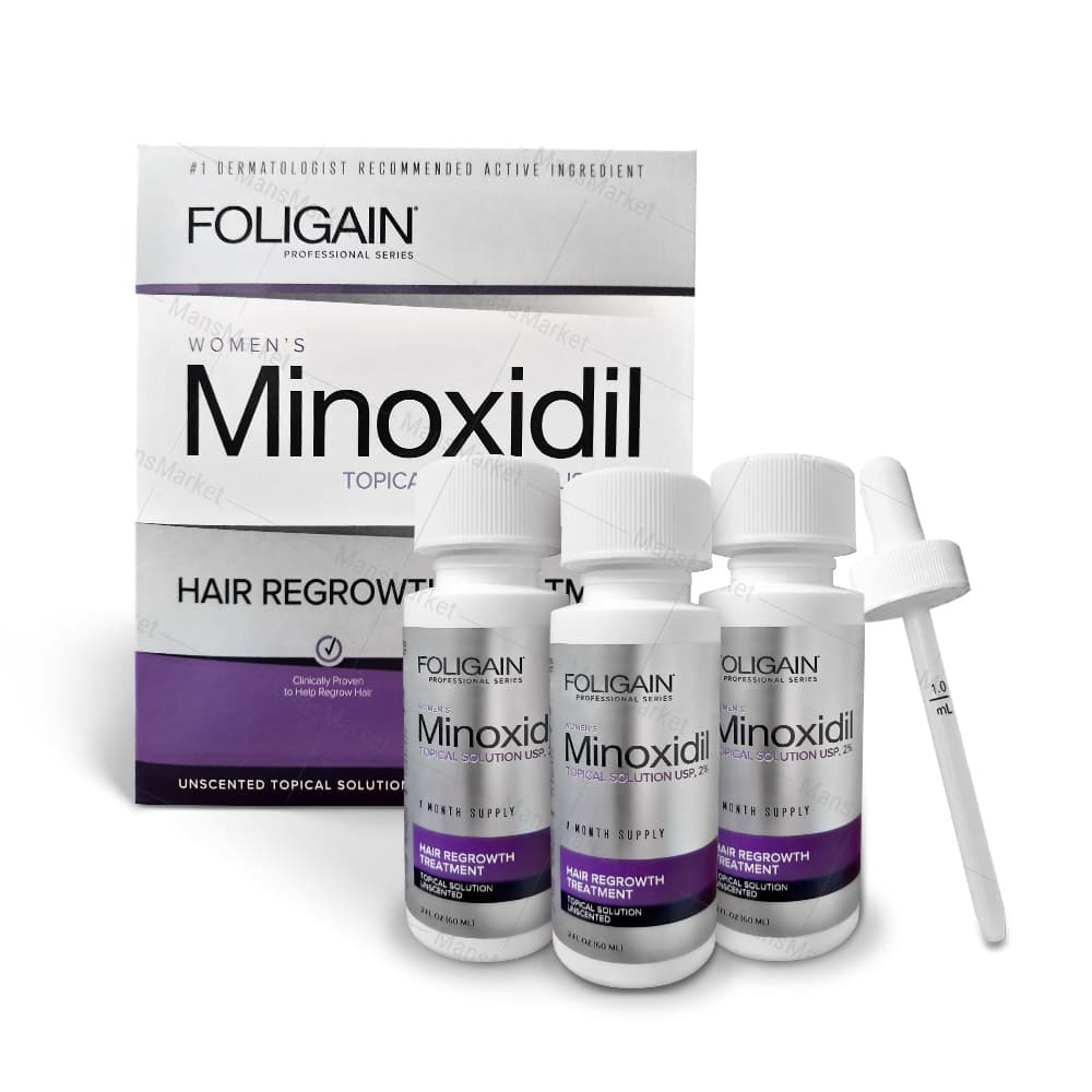 Foligain Minoxidil 2% - 3 meses de tratamento - 180ml