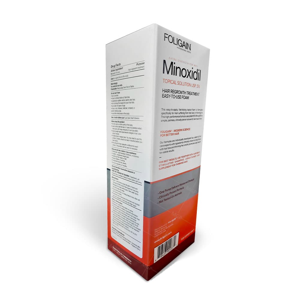 Foligain Minoxidil 5% Espuma - 6 meses de tratamento - 354g